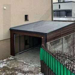 Garaż blaszany jednospadowy Orzech 4x5 - obrazek 6