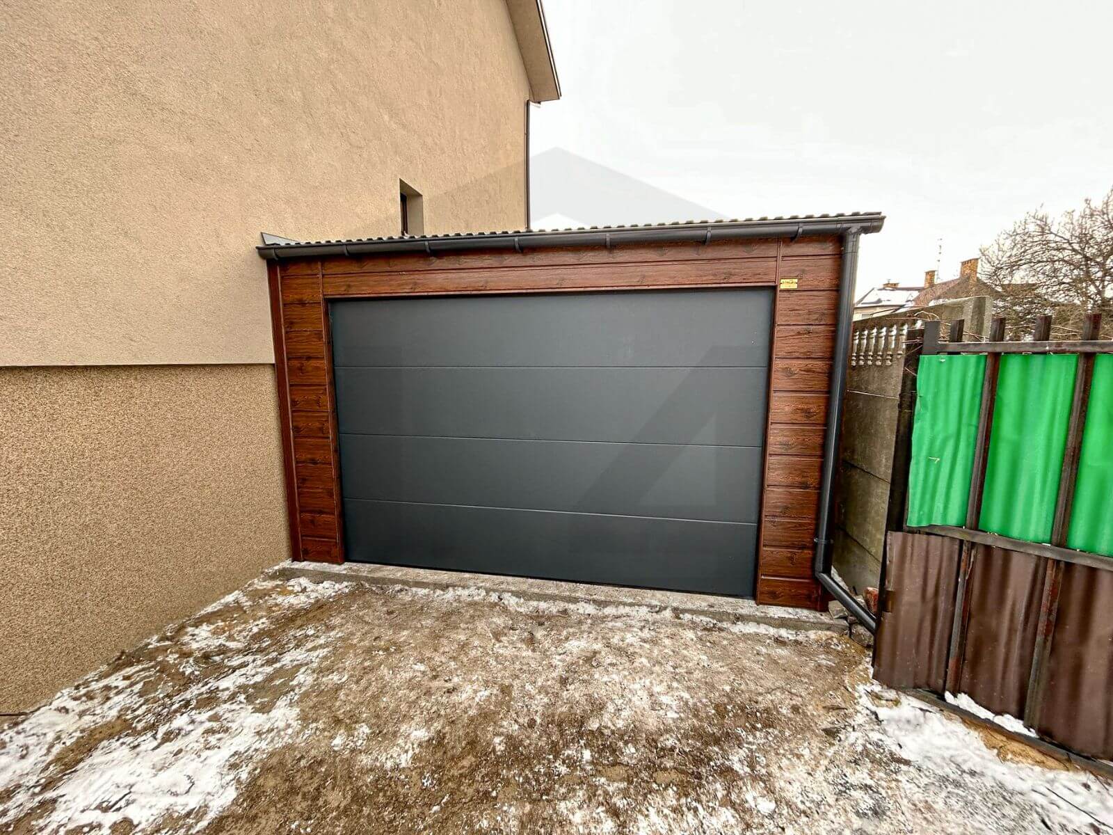 Garaż blaszany jednospadowy Orzech 4x5