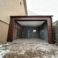 Garaż blaszany jednospadowy Orzech 4x5 - obrazek 3