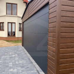 Garaż blaszany Orzech 6m x 5,8m z bramą segmentową - obrazek 9