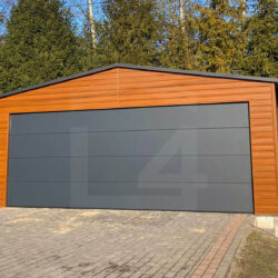 Garaż dwuspadowy Złoty dąb 6m x 5,8m z bramą segmentową - obrazek 3