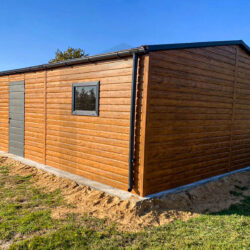 Garaż blaszany dwustanowiskowy 6m x 6m bramy uchylne - obrazek 4