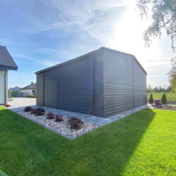 Garaż dwuspadowy Grafit Mat 6m x 6m brama segmentowa - obrazek 3