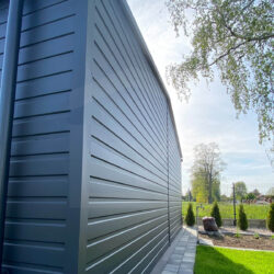 Garaż dwuspadowy Grafit Mat 6m x 6m brama segmentowa - obrazek 4