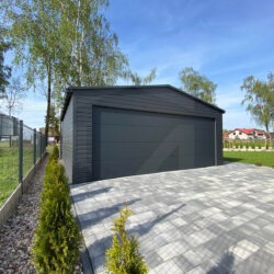 Garaż dwuspadowy Grafit Mat 6m x 6m brama segmentowa - obrazek 2