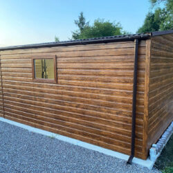 Garaż blaszany dwustanowiskowy dwuspadowy Orzech 6m x 6m - obrazek 4