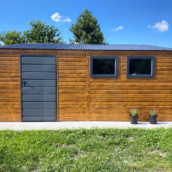 Garaż dwuspadowy drewnopodobny Multigloss i Grafit 6m x 6m - obrazek 3