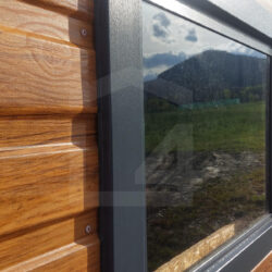 Garaż spad do tyłu z wiatą 7m x 5m Orzech i Grafit - obrazek 6